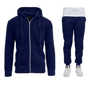 Ensemble de survêtement unisexe de haute qualité doublé en polaire, style sweat-shirt et pantalon de jogging, pour la salle de sport, le yoga, la course à pied, pull d'hiver - Product Image 2