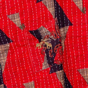 Precioso Kaftán Vintage Multicolor Estampado a Mano para Verano, Talla Grande, Casual, con Bolsillo, Hecho a Medida, Estilo Kantha - Product Image 2