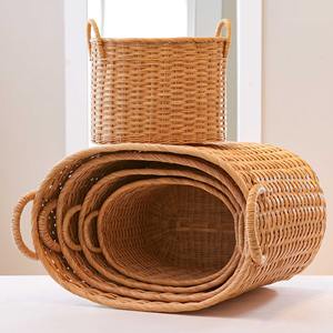 Cesta de regalo de ratán natural de excelente calidad, contenedor tejido a precio económico, cestas de almacenamiento. - Product Image 6
