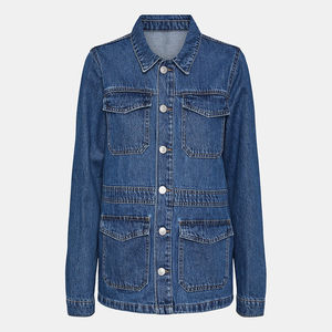 Chaqueta Vaquera de Mujer con Nuevo Diseño Elegante, 100% Algodón, Acolchada, Transpirable, de Secado Rápido, Forro de Piel de Oveja, Superventas de Invierno - Product Image 1