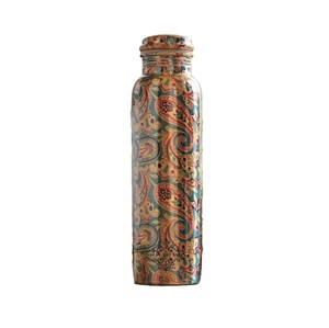 ขวดน้ำทองแดงพิมพ์ลาย Paisley ภาชนะใส่น้ำอายุรเวทกันรั่วซึมสามารถกำหนดขนาดได้เอง - Product Image 3