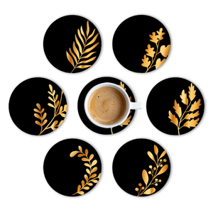 Posavasos de madera redondo personalizado resistente al calor hogar Oficina restaurante tazas de té tazas de café latas de cerveza bar vasos de agua - Product Image 6