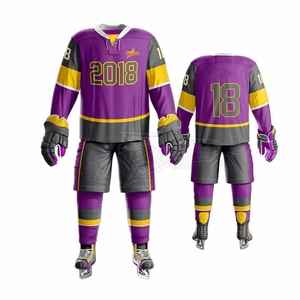 Uniformes de Hockey sobre Hielo Personalizados al por Mayor, 100% Poliéster, Secado Rápido, Antibacterianos, Transpirables, Impresión por Sublimación Completa, OEM SPORTS - Product Image 1