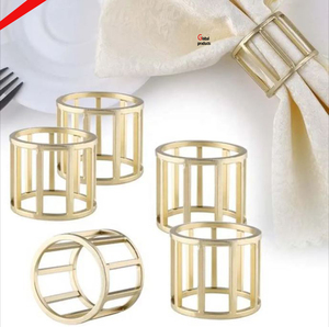 Rond de serviette en métal au design unique Décoration de table et accessoires Porte-mouchoirs - Product Image 1