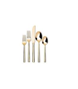 Juego de cubiertos de metal duradero con acabado brillante, ideal para mesa de comedor y elegante arreglo de uso diario - Product Image 2