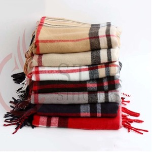 Écharpes décontractées en cachemire pour hommes et femmes, vente en gros, écharpe d'hiver en polyester unisexe - Product Image 1