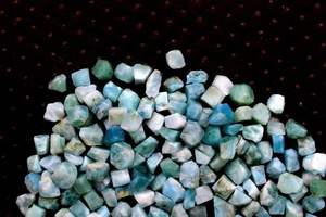 50ชิ้นลาริมาร์แท้ขนาด6-8มม. หินสวยงามอัญมณีธรรมชาติ Larimar แบบหยาบเครื่องประดับสำหรับการทำหยาบ - Product Image 4