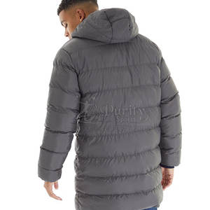 Dernier modèle de veste longue matelassée en coton pour hommes logo personnalisé grande demande veste longue matelassée en coton pour hommes hiver à vendre - Product Image 2