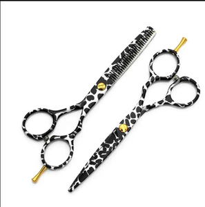 Venta caliente japonés profesional 440C acero doble peluquero tijeras de pelo tijeras de mano izquierda precisión HERRAMIENTA DE BELLEZA DE ACERO INOXIDABLE - Product Image 1