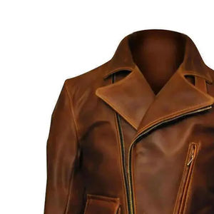Chaqueta de moto de piel auténtica con logotipo personalizado de alta calidad al por mayor para la temporada de invierno - Product Image 3