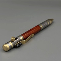 Personnalisé Meilleur Employer Bolt Action Damas Acier À La Main Bois Stylo Plume 1.0mm Largeur D'écriture Anniversaire Cadeau Ensemble