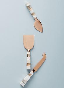 Ensemble de fromage de qualité supérieure manche en résine de marbre en acier inoxydable avec outil de fromage de mariage vaisselle vaisselle outil de coupe de fromage - Product Image 6