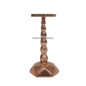 Shiny Look <b>Copper</b> Antique Finishing Superior Quality Metal Made Antique Designer Fancy <b>Candle</b> Stick <b>Holder</b> Supplies From India - Product Image 1