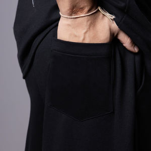 Pantalon de survêtement taille haute baggy style rue, pantalon de survêtement baggy d'hiver épais en polaire de couleur unie pour hommes - Product Image 3