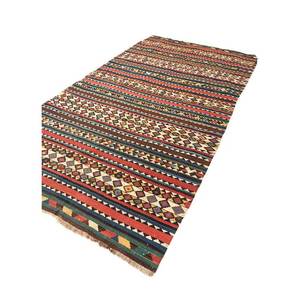 Nayaab <b>Large</b> Area Blue Wool Rugs 9x12 Geometric Pattern Jute Rugs for Home for Entryway Bedside Hallway-Model Paem-896 - Product Image 2