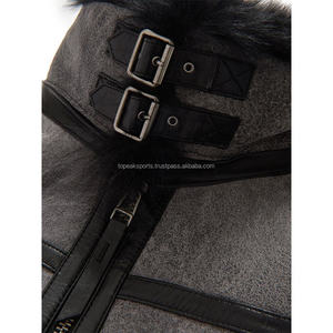 2026 OEM Latest Design Custom Made Genuine <b>Shearling</b> Leather <b>Jacket</b> For Men's High Quality Low Moq Heated Fashion <b>Bomber</b> <b>Jackets</b> - Product Image 3