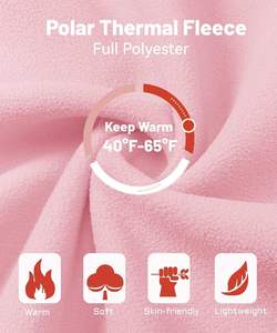 Veste polaire douce d'hiver pour femme avec fermeture à glissière et poches pratiques en coton imprimé offre chaleur et commodité - Product Image 4