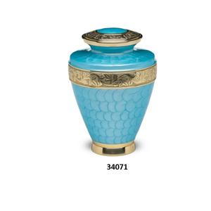 Engraved Nickle Plated Brass Cremation Adult Urn For Human Ashes Decorative Large Funeral Urn With Free <b>Velvet</b> <b>Bag</b> - Product Image 5
