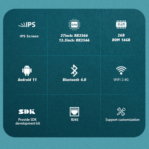 13.3 "+ 37" Totem Màn hình kép LCD kỹ thuật số biển cảm ứng kiosk dọc Video hiển thị Máy nghe nhạc quảng cáo Android tầng thường vụ - Product Image 5