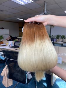 ผมต่อจากผมมนุษย์แท้แบบคู่สีแบบกลุ่มผมต่อแบบลอนสไตล์แอฟโฟร14 "20" 28 "26" - Product Image 5