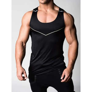 Camisetas sin mangas para hombre Gimnasio Entrenamiento Culturismo Entrenamiento muscular Sin mangas Fitness Algodón Verano Camisa activa de secado rápido - Product Image 1