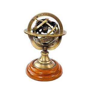 Esfera armilar de latón antiguo, globo astronómico Vintage, modelo celestial decorativo para decoración de estudio de oficina en casa - Product Image 1