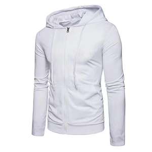 Sudadera de manga larga para hombre de tendencia superior 2025 con capucha en T y cierre de cremallera, ropa ajustada para hombre, Sudadera con capucha de patrón sólido - Product Image 4