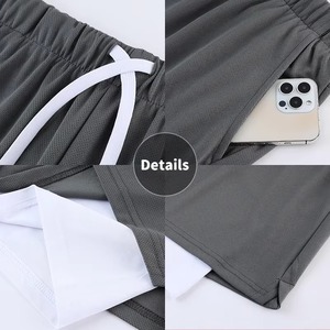 Short d'entraînement respirant en coton 100% pour hommes, séchage rapide, basket-ball d'été, course à pied, short décontracté en maille, taille élastique - Product Image 2