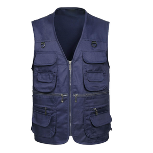 Gilet multi-poches personnalisé de meilleure qualité avec poche gilets de chasse décontractés pour hommes en plein air vente en gros - Product Image 1