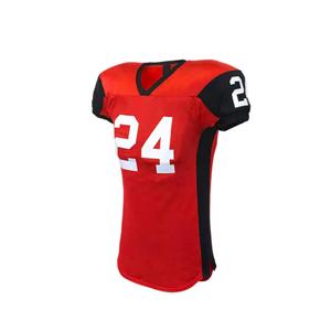 Uniforme de football américain imprimé de logo personnalisé de haute qualité rembourré avec logo brodé et sublimé à manches courtes - Product Image 3