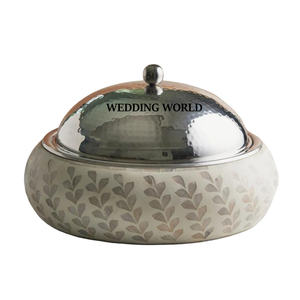 Customized Design Metal Hotpot Nice Quality Handmade Designer Casserole Customized Size Fancy Metal <b>Food</b> <b>Warmer</b> - Product Image 4