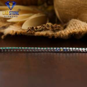 สร้อยข้อมืออัญมณีสีขาวทอง0.90 TDW f.g. สร้อยข้อมือหินอัญมณีสีขาวทองสำหรับห้องปฏิบัติการ - Product Image 5