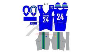 เสื้อฟุตบอลอเมริกันพิมพ์ลายสำหรับผู้ใหญ่ผ้าทอหกแผงระบายอากาศได้ดี - Product Image 5