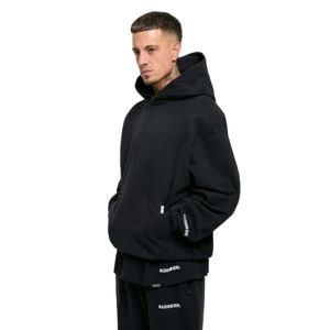 Collegiate surdimensionné OTH sweat à capuche noir poids lourd coton polaire décontracté Vintage collège esthétique Double doublé capuche Streetwear - Product Image 2