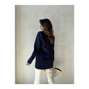 Giacca Blazer da donna con bottoni doppiopetto bordeaux - Product Image 1