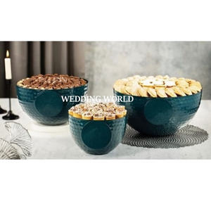 Cuenco de metal con acabado personalizado para chocolate con moneda árabe redonda, cuenco dulce de diseñador de la mejor calidad, juego de tres cuencos de chocolate - Product Image 1