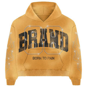 Ropa deportiva de poliéster de peso pesado personalizada para hombre, conjuntos de dos piezas, chándales Sunfaded, ropa de calle a prueba de viento, chándal con serigrafía - Product Image 5