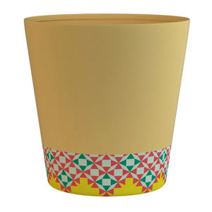 Polyvalent Élégant et Tendance Élégant Look Moderne Fer Rond Planteur Autocollant Émail Rose Couleur Poudre Enduit Jardin - Product Image 5