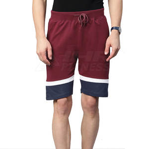 Shorts décontractés unisexes fabriqués en usine, confortables, en toile de coton premium, style urbain, taille mi-haute élastique, motif uni - Product Image 1