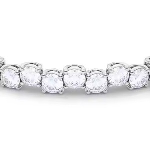 Moissanite Tennis Bracelet 925 Sterling Silver Diamond Alternative Sparkling Bridal Jewelry Everyday Luxury Bracelet - Product Image 3