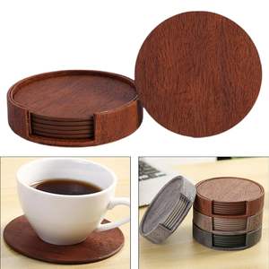 Sous-verre en bois massif poli |   Ensemble de 6 sous-verres à thé Fabricant |   Sous-verres en bois naturel, vente en gros, fournisseur d'usine - Product Image 3