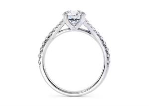 แหวนเพชรโมอิสซาไนท์ประดับเพชรเม็ดเดี่ยวสีขาว1.00CT ทอง14K เครื่องประดับสำหรับงานแต่งงานสุดหรูโรเดียมประกายแบบไม่เข้าคู่สำหรับผู้หญิง - Product Image 3