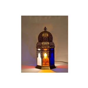 Linterna marroquí de metal con acabado Vintage para arreglos de iluminación étnica, lujoso ambiente nocturno y decoración tradicional - Product Image 6