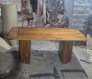 Meubles de salle à manger pour la maison Table en dalle de pin en bois massif Table à manger à bord vivant Produit de qualité supérieure Tables à manger - Product Image 2