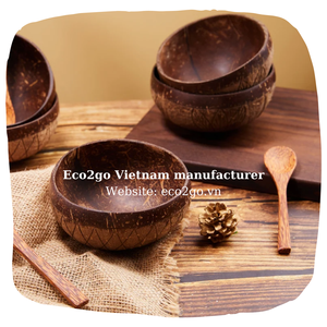 High Quality Eco-Friendly Coconut Shell Bowl Vietnam Natural Small Bowl Engraved Laser Logo <b>for</b> Candle Wholesale Export Eco2go - Product Image 2