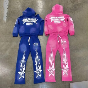 ชุดวอร์มผ้าฝ้าย100% แบบสวมศีรษะแขนยาวสำหรับผู้ชายชุดวอร์มฟอกสีกรดสำหรับฤดูหนาว2025 - Product Image 1