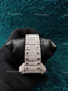 Mouvement automatique mécanique de haute qualité fait à la main VVS Moissanite diamant glacé montres anciennes pour cadeaux d'anniversaire - Product Image 5