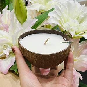 Coco Eco 100g Bougie de spa d'aromathérapie Coquille de noix de coco naturelle Parfum de noix de coco Fait à la main Biodégradable Thanksgiving Easter Bars - Product Image 1