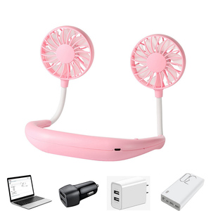 Ventilador de Cuello Colgante de Plástico Personalizado, Regalo Promocional, Manos Libres, Recargable por USB, <span class=keywords><strong>3</strong></span> Velocidades, Ventilador Deportivo Portátil para el Cuello - Product Image 4