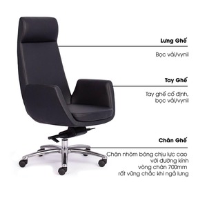 HOM1079-01 Chaise de Direction en Cuir avec Appuie-tête Réglable, Design Ergonomique Contemporain, Revêtement en Cuir PU et Mousse, Hauteur Réglable - Product Image 6